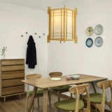 Деревянная японская люстра, лампочка, уличный фонарь, светильник для гостиной для беседки, 14 года, китайский стиль