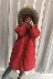 2018 off-mùa giải phóng mặt bằng quá khổ cổ áo lông thú Hàn Quốc xuống áo khoác nữ trên đầu gối đoạn dài lỏng xuống áo khoác dày áo triều