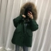 2018 chống mùa giải phóng mặt bằng siêu lớn tóc cổ áo Hàn Quốc phiên bản của mỏng xuống áo khoác nữ phần dài lỏng dày xuống áo khoác