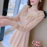 Кружевное платье, приталенный корсет, осеннее, коллекция 2023, яркий броский стиль, изысканный стиль