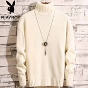 Playboy mùa đông cao cổ áo len nam dày ấm quần áo của nam giới Hàn Quốc phiên bản của tự trồng knit đáy áo triều
