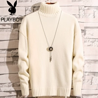 Playboy mùa đông cao cổ áo len nam dày ấm quần áo của nam giới Hàn Quốc phiên bản của tự trồng knit đáy áo triều shop thời trang nam