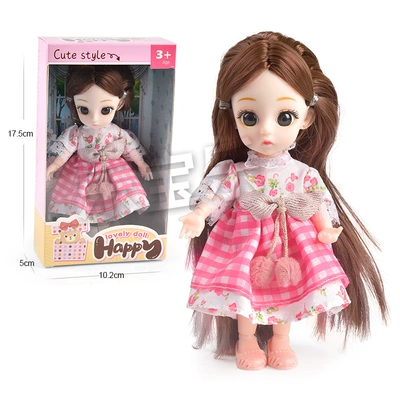 16cm Pui Ling Barbie công chúa ăn mặc quần áo salon đơn tinh tế nhỏ đồ chơi búp bê Lolita cô gái Đồ chơi búp bê
