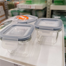 Герметичная банка 宜家ikea365+附盖食品盒玻璃盒子保鲜盒食品收纳盒正方形180毫升