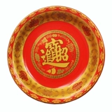 Керамика признается, что домохозяйства водяного фруктового диска, посвященные признанию фруктовой тарелки для бывшего бога богатства Бога Гонга Лянхуа