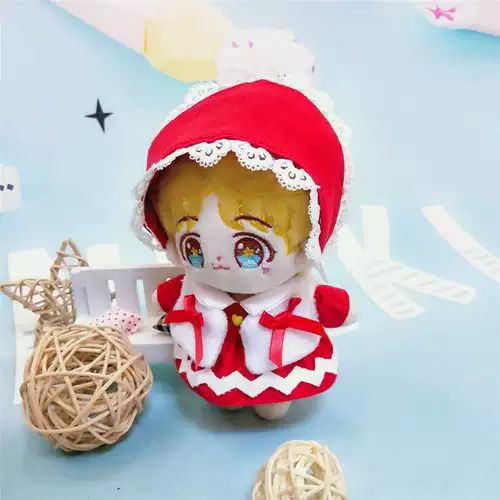 Кукла, юбка, жилет, хлопковый комплект, аксессуар для волос, 15 см, детская одежда