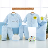 Хлопковая демисезонная детская подарочная коробка для новорожденных, детский комплект, комбинезон, пуховик