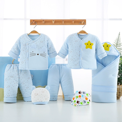 Хлопковая демисезонная детская подарочная коробка для новорожденных, детский комплект, комбинезон, пуховик