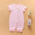 Mùa hè bé gái mỏng phần tay áo ngắn jumpsuit nam nữ 0-1 tuổi quần áo điều hòa quần bé quần cotton romper leo núi quần áo - Áo liền quần bộ đồ liền quần hình thú bé trai Áo liền quần