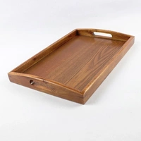Khay gỗ có tay cầm hình chữ nhật lưu trữ bằng gỗ khay trà sáng tạo retro khay gỗ nhà đơn giản khay mới - Tấm khay đựng ấm chén bằng gỗ đẹp