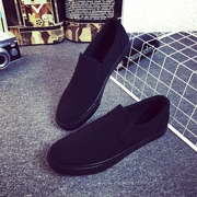 Mùa hè cũ Bắc Kinh giày vải của nam giới một chân giày thường lười biếng xu hướng thoáng khí đen làm việc giày vải nam