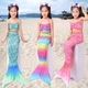 Quần áo bơi cho bé gái Nàng tiên cá Công chúa Nàng tiên cá Đầm bơi Cô gái đi biển Chia bikini - Đồ bơi trẻ em Đồ bơi trẻ em