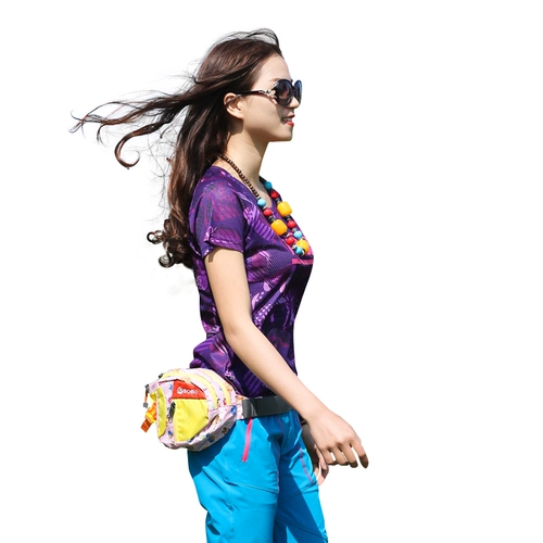 Дорожная быстросохнущая камуфляжная дышащая спортивная альпинистская футболка с коротким рукавом подходит для пеших прогулок, быстрое высыхание, впитывает пот и запах, облегающий крой