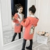 Áo khoác bé gái mùa thu dày 2018 mới to con phiên bản Hàn Quốc của bé gái ngoại quốc mùa thu đông trẻ em cộng với áo nhung Áo khoác