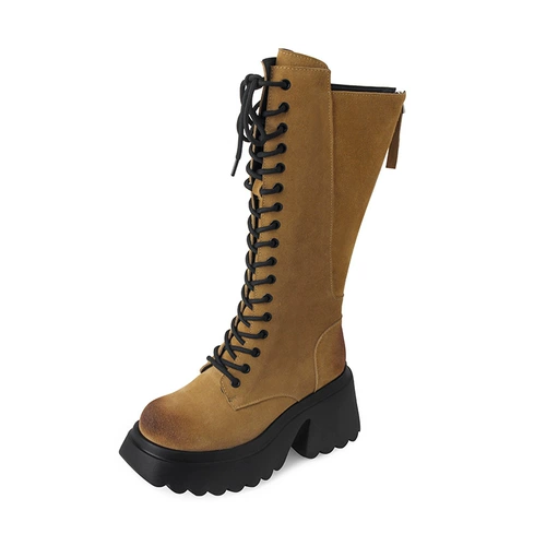 Martens, демисезонные высокие сапоги на платформе, подходит для подростков