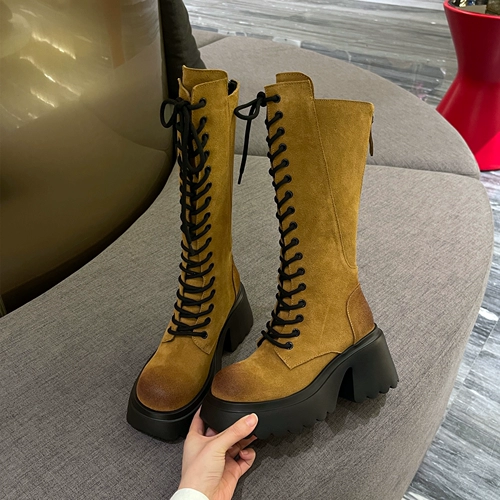 Martens, демисезонные высокие сапоги на платформе, подходит для подростков