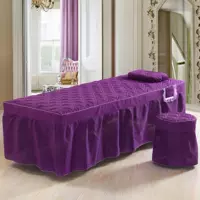 Bedspread bedspread đơn lớp mỹ phẩm thông thường bộ thẩm mỹ viện khăn trải giường massage đặc biệt một mảnh hình thang tròn đầu vuông - Trang bị tấm mẫu ga phủ giường spa