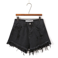 Летняя модная черная цветная джинсовая юбка, шорты, штаны, подходит для импорта, свободный крой, высокая талия