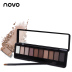 Hàn Quốc Chính hãng NOVO Ten Color Eyeshadow 10 Color Nude Makeup Earth Color Eye Shadow Matte Eye Shadow Dish Brush Makeup - Bóng mắt bảng phấn mắt colourpop Bóng mắt