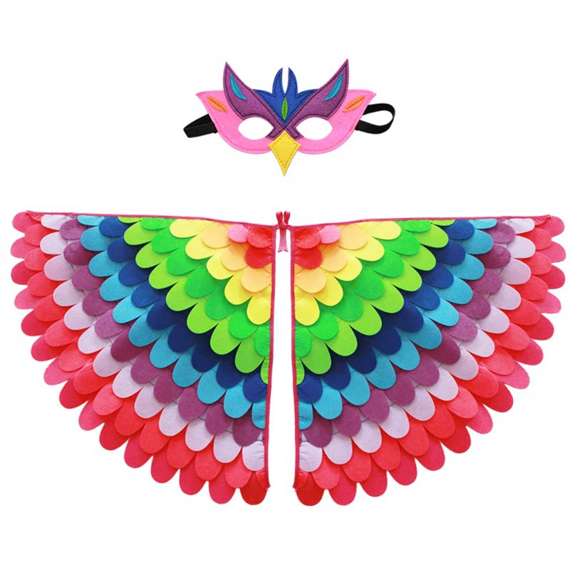 Trẻ em mẫu giáo hiệu suất quần áo cú phim hoạt hình động vật trang phục cosplay chim con công cánh bướm áo choàng