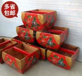 Антикварная красная коробка для хранения, коробочка для хранения, украшение, аксессуар