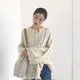Mùa thu Hàn Quốc ngọt openwork dài tay áo len nữ hoang dã đầu lỏng áo len mỏng áo khoác áo khoác cardigan nữ Áo len