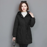 Длинный плащ для матери, вельветовая толстовка с капюшоном, куртка, средней длины, коллекция 2023, в корейском стиле
