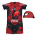 Spiderman phim hoạt hình trẻ em đồ bơi cậu bé nhỏ trung học lớn con nửa tay áo một mảnh boxer kem chống nắng đồ bơi với mũ bơi đồ bơi bé trai Bộ đồ bơi của Kid