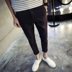 Chín quần của nam giới chân quần Mỏng mỏng quần âu 2017 mùa hè 8 điểm Hàn Quốc phiên bản của xu hướng chặt chẽ tám quần 9 điểm Quần mỏng