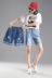 Đàn hồi eo của phụ nữ quần short jeans 2018 mùa hè lỏng mỏng đàn hồi năm quần kích thước lớn lỗ ống túm chân rộng quần jean áo sơ mi nữ Quần jean