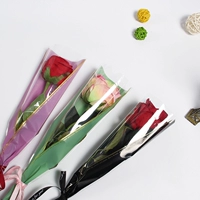 Сумка с лилией с одной пакетной упаковочной пакетом цветы качание качание, только розовый треугольник Прозрачный материал цветочного магазина OPP
