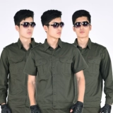 Хлопковый износостойкий летний тонкий комбинезон, короткий рукав