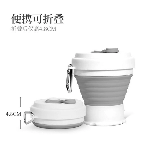 Силиконовая складная водяная чашка может быть оснащена портативной кипящей водой, расширением, большой прохождение прохождения.