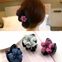 Шпильки для волос, заколка-крабик, заколка для волос, аксессуар для волос, хвостик, в цветочек, в корейском стиле