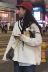 Mùa thu mới của phụ nữ Hàn Quốc phiên bản của các trường đại học gió lỏng hoang dã sọc áo thun áo len Harajuku áo len sinh viên áo khoác