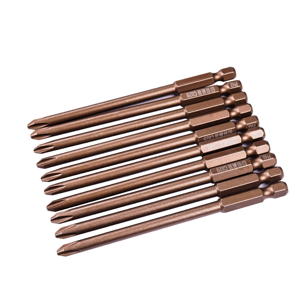 易耐特进口s2十字工业级电批头风批头双头加长锂电钻螺丝刀头批咀