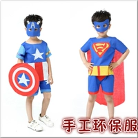 Trẻ em Superman Batman trang phục trai handmade TỰ LÀM thân thiện với môi trường vui vẻ trình diễn thời trang hiển thị trang phục trang phục giáng sinh trẻ em