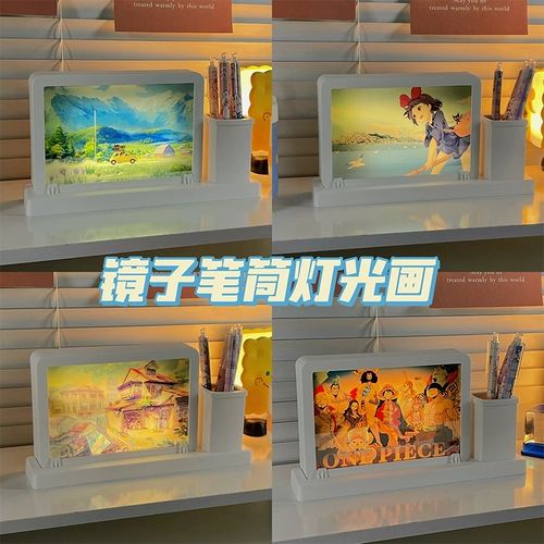 Фотография, зеркало, легкий держатель для ручек, креативный потолочный светильник для друга, делается под заказ, подарок на день рождения