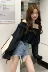 Áo sơ mi nữ mùa hè 2019 mới của Hàn Quốc gợi cảm từ áo voan vai thiết kế ý nghĩa áo sơ mi dài tay nhỏ - Áo sơ mi dài tay