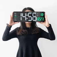 Новый упрощенный большой экран цифровой висящий колокол Современный светодиод современный светодиод подсчитывает время Электронные светящиеся гостиные часы