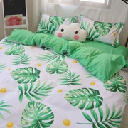 Hàn quốc green home control bộ đồ giường mùa hè bốn mảnh linen quilt cover ký túc xá sinh viên 1.2 m ba mảnh