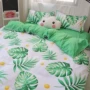Hàn quốc green home control bộ đồ giường mùa hè bốn mảnh linen quilt cover ký túc xá sinh viên 1.2 m ba mảnh chăn ra gối