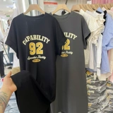 Европейская грузовая круглая шея ленивая t -юбка для лайки лето ...