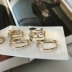 HM Châu Âu và Mỹ đơn giản tối giản phong cách Hàn Quốc chic ring ring ring tail ring kết hợp thiết lập vàng và bạc đầy đủ nhan vang Nhẫn