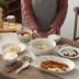 Bông tuyết phong cách Nhật Bản underglaze gốm sứ bộ đồ ăn nhà sáng tạo đĩa món ăn sâu bát cơm bát đĩa món ăn bát cá bát mì - Đồ ăn tối Đồ ăn tối