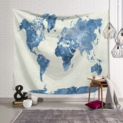 Bắc Âu và Mỹ in bản đồ thế giới gió treo vải nền tường tấm thảm trang trí tường vải trang trí phân vùng khăn bàn vải - Tapestry