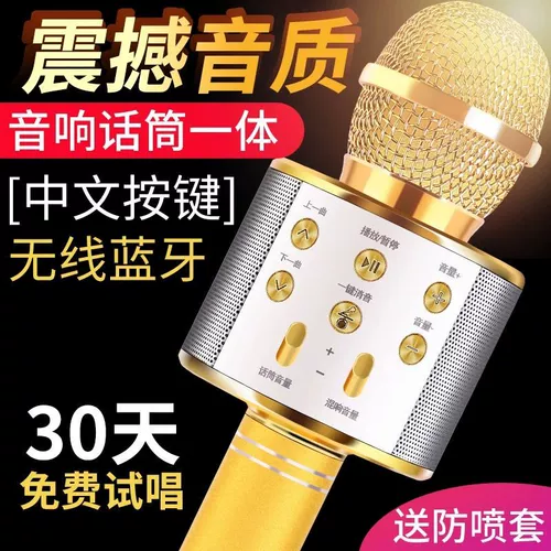 Мобильный телефон National K Song Wireless Bluetooth Microphone Microphone Microphone K Gingbao Artio -One -One -Piece