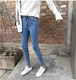 Quần bút chì của phụ nữ hoang dã mỏng cao eo jeans mùa hè mới sinh viên Hàn Quốc căng Slim top 9 quần Quần jean