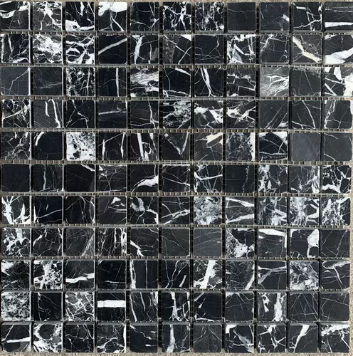 Натуральная мраморная мозаика Большой цветок зеленый бассейн Джаз белый фон стена черно -белая современная ванная плитка для ванной комнаты