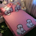 Cotton Hello Kitty Harley Hellokitty Sheets KT Cat Cotton Công chúa Gió Bốn Bộ đồ giường hoạt hình bộ ga nệm Bộ đồ giường bốn mảnh